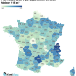 Carte du prix moyen du DPE par département en 2026 — maison
