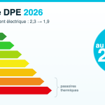 Étiquette énergétique DPE de A à G illustrant la réforme du DPE au 1er janvier 2026