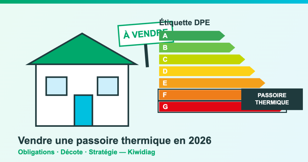 Maison à vendre avec étiquette DPE classée F ou G, passoire thermique