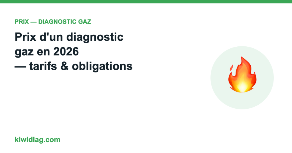 Prix d'un diagnostic gaz en 2026