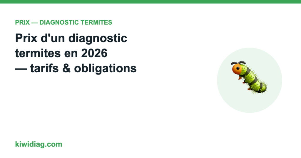 Prix d'un diagnostic termites en 2026